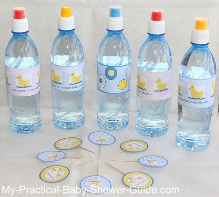 Custom Bottle Labels for your Duck Baby Shower